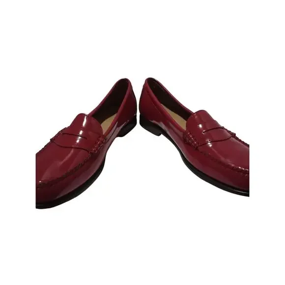 Weejuns Hand Crafted Genuine Leather Red Patent Leather Penny Loafer Shoes Sz 10 - Picture 2 of 10